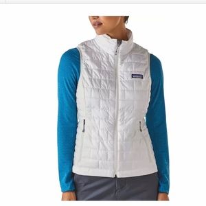 Patagonia womens white nano puff insulated vest